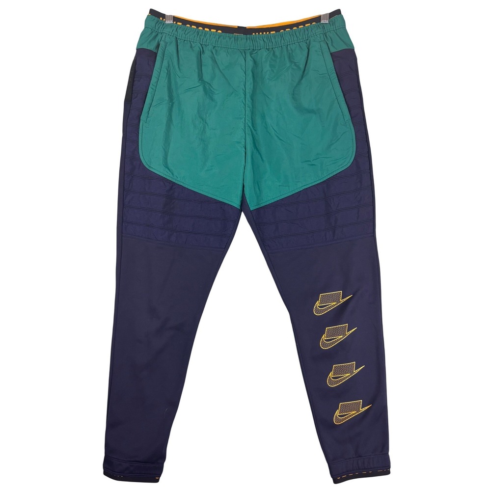 Nike Sportswear Tapered Fleece Lined Joggers Navy Teal Gold BV4523-498‎ Mens L